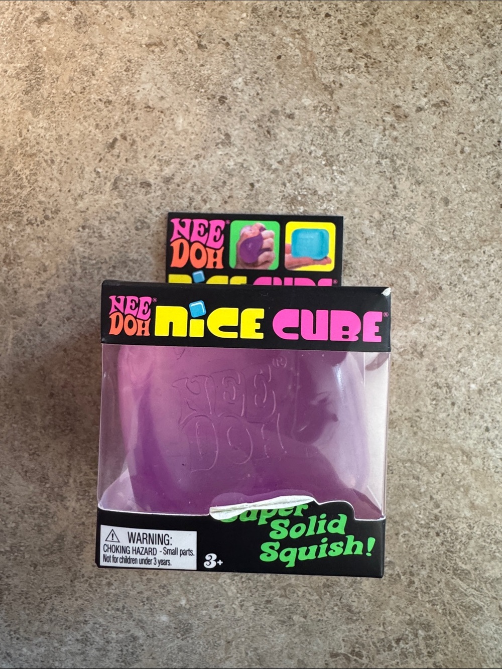 NeeDoh Nice Cube Purple Solid Squish Toy